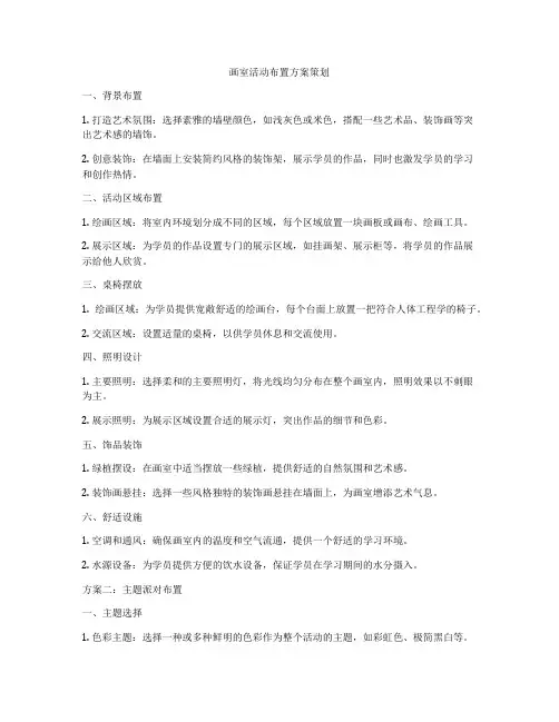 画室活动布置方案策划