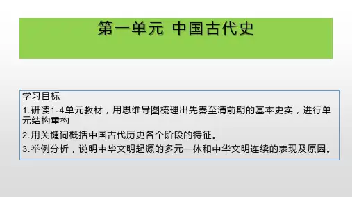 必修中外历史纲要上第一、二单元+课件--2022年山东省高中历史学业水平合格性考试复习