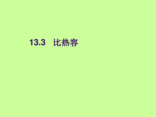 人教版九年级上册物理：比热容PPT课件