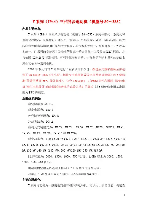 11YE3系列IP55超高效率三...