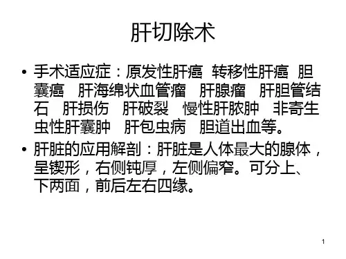 肝切除术PPT课件