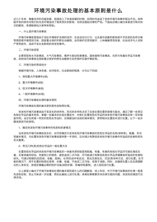 环境污染事故处理的基本原则是什么