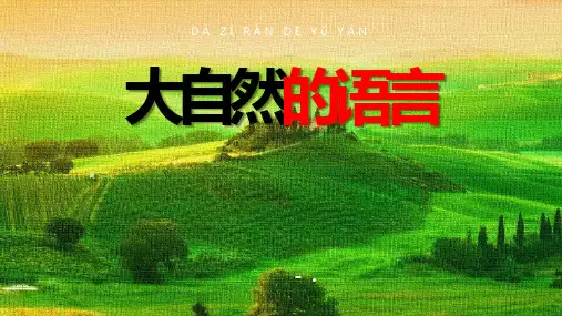 《大自然的语言》PPT精品课件