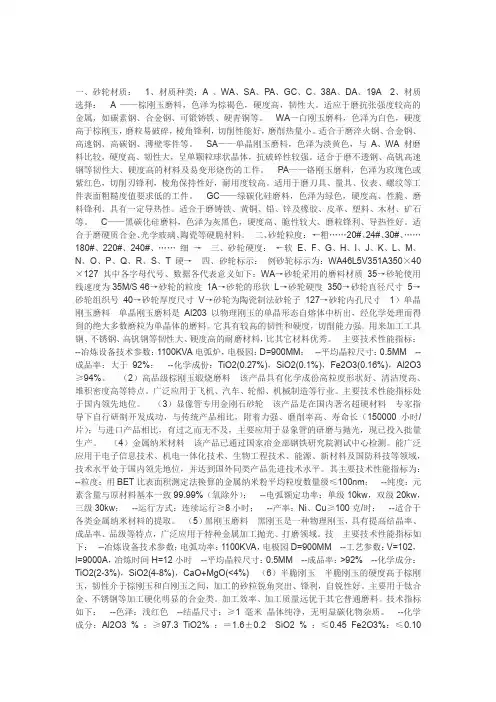 砂轮材质