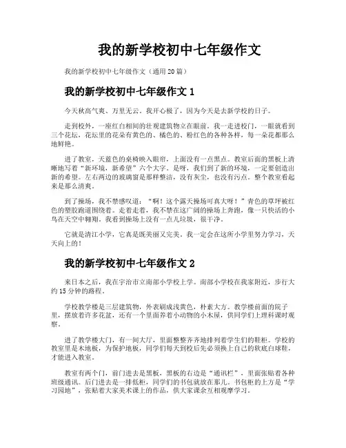 我的新学校初中七年级作文