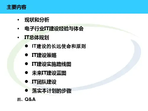 IT规划书PPT精选