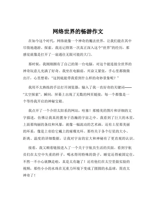 网络世界的畅游作文