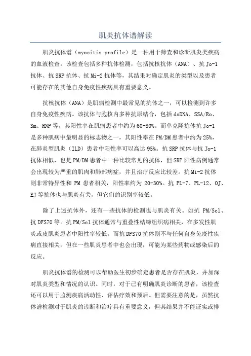 肌炎抗体谱解读