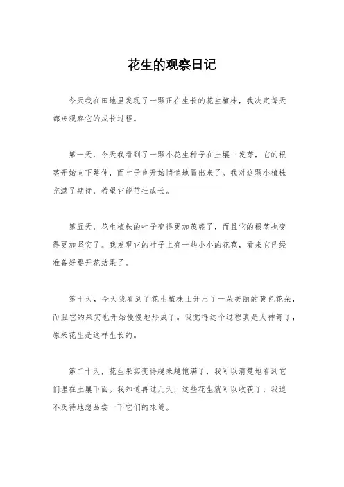花生的观察日记