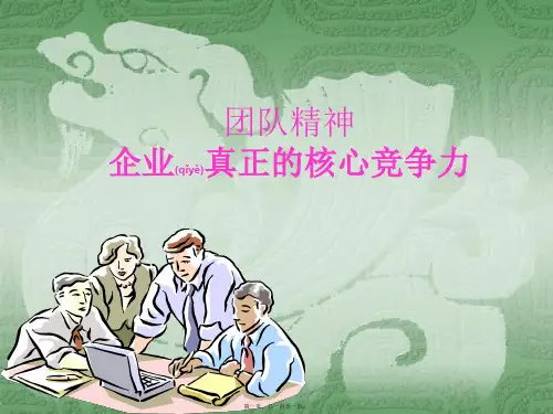 (ppt版)团队精神企业真正的核心竞争力(PPT )