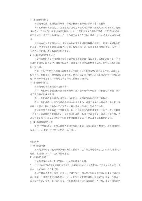 集团战略