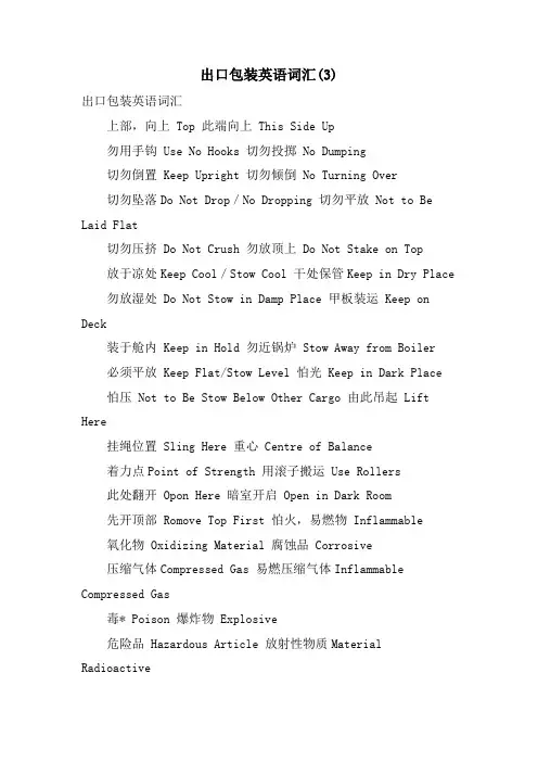 出口包装英语词汇3
