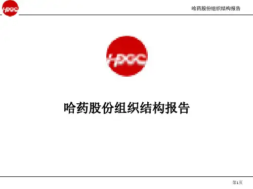 哈药股份组织架构