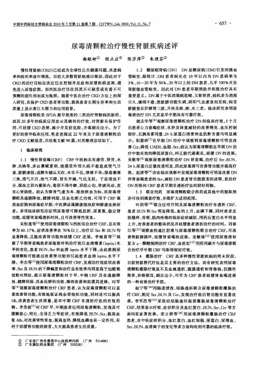 尿毒清颗粒治疗慢性肾脏疾病述评