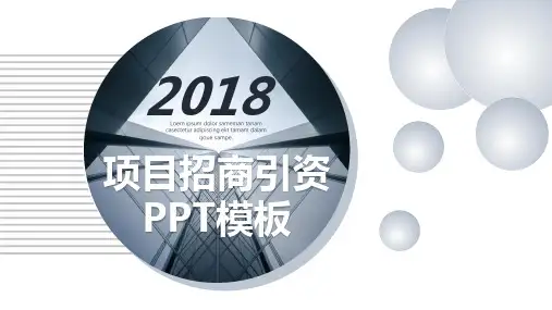 项目招商引资演示PPT模板【优质课件】