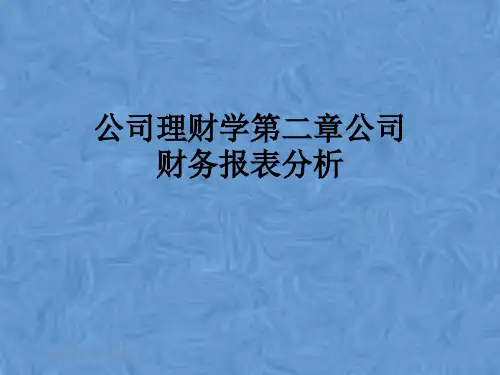 公司理财学第二章公司财务报表分析