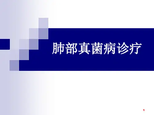 肺部真菌病诊疗ppt课件