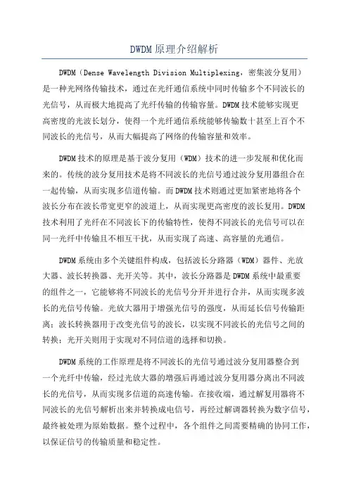 DWDM原理介绍解析