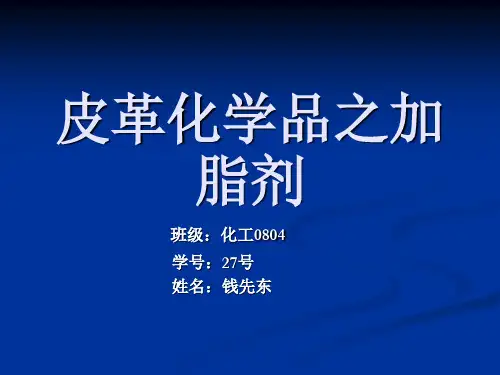 皮革化学品之加脂剂课件