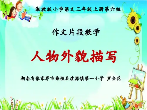 《人物外貌描写》作文片段教学(省一等奖)