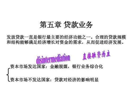 第5章 贷款业务