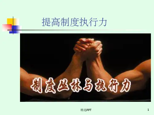 《提高制度执行力》PPT课件