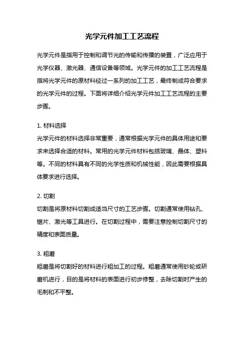 光学元件加工工艺流程