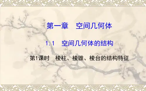 棱柱、棱锥、棱台的结构特征.