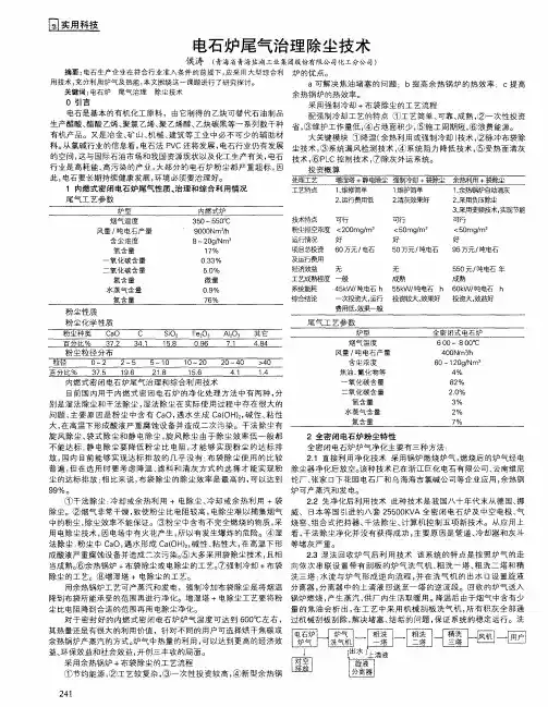 电石炉尾气治理除尘技术