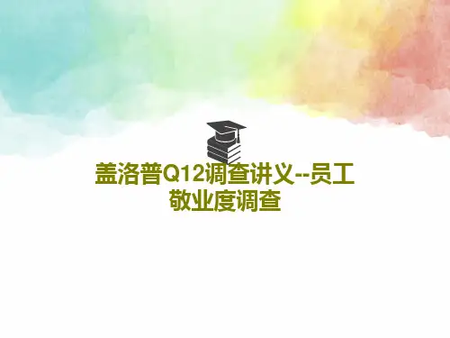 盖洛普Q12调查讲义--员工敬业度调查25页PPT