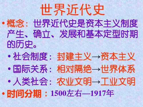 世界近代史导言课