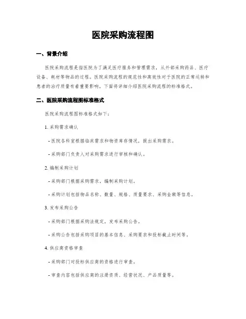 医院采购流程图