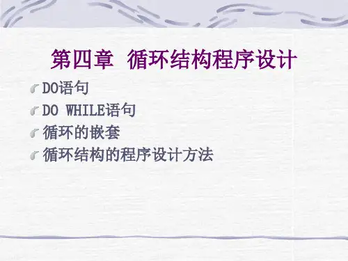 Fortran循环结构