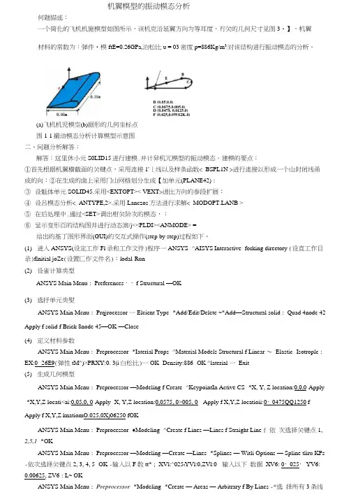 有限元作业：机翼模型