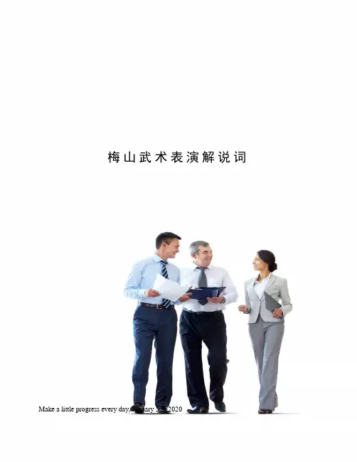梅山武术表演解说词