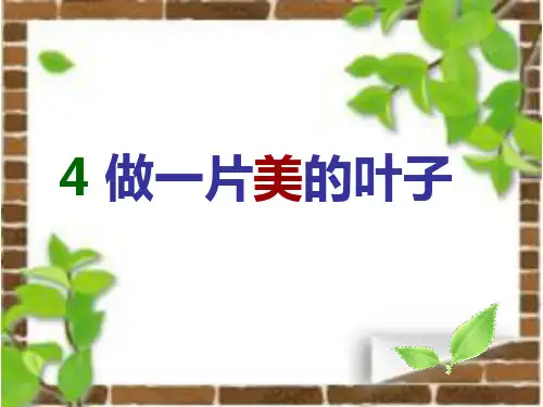 《做一片美的叶子》PPT课件四