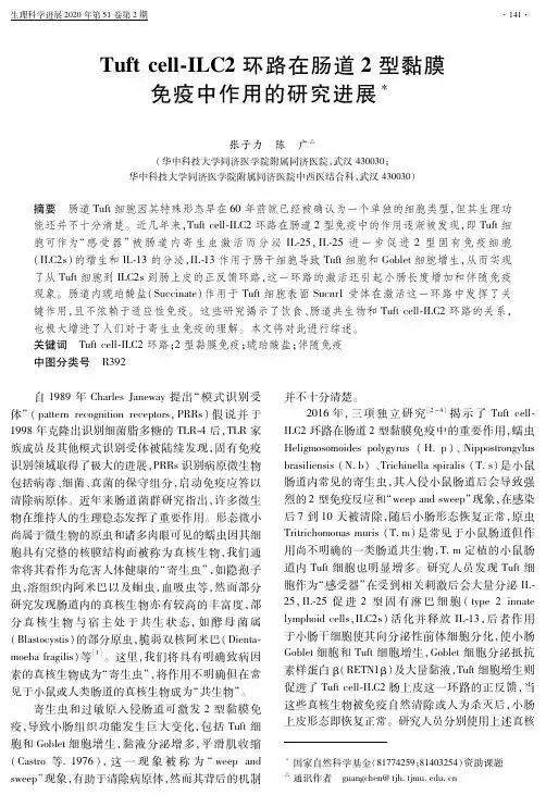 tuft cell-ilc2环路在肠道2型黏膜免疫中作用的研究进展