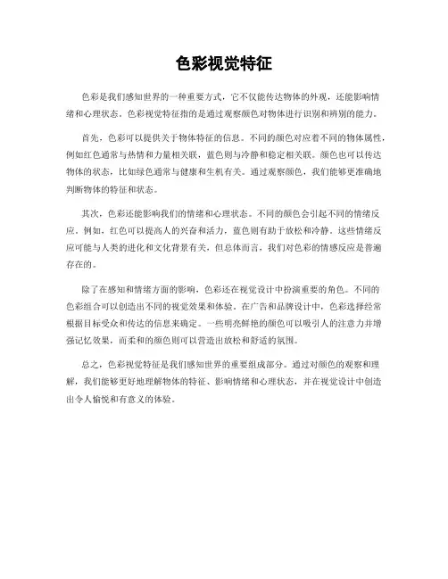 色彩视觉特征