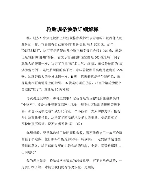 轮胎规格参数详细解释