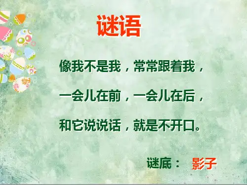人教部编版影子公开课课件ppt