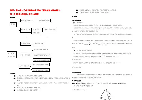 高中数学：第一章(立体几何初步)学案(新人教版B版必修2) 学案