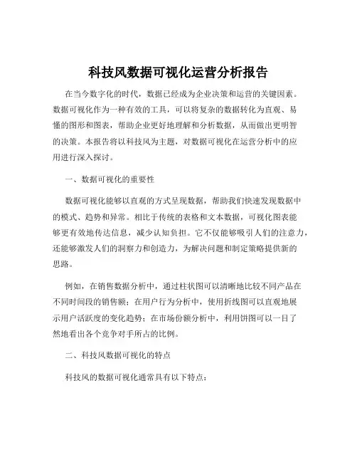 科技风数据可视化运营分析报告