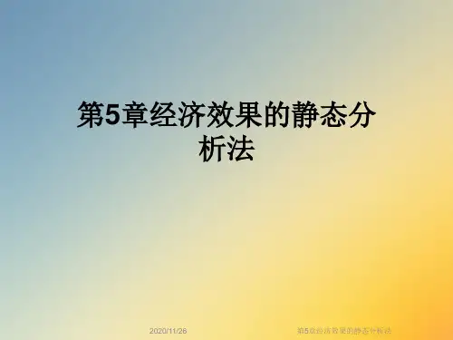 第5章经济效果的静态分析法