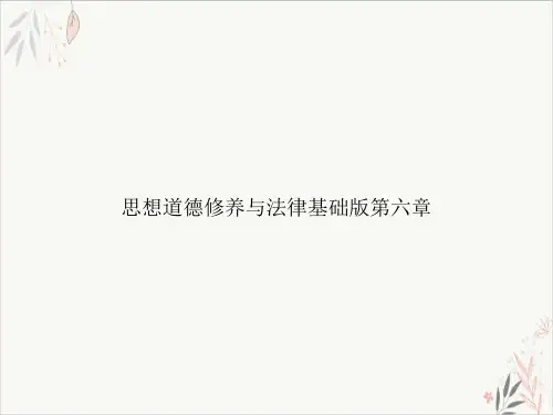 思想道德修养与法律基础版第六章课件-PPT