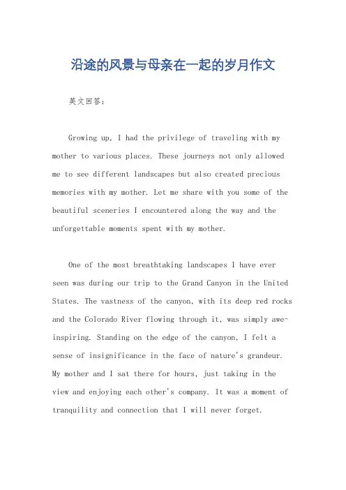 沿途的风景与母亲在一起的岁月作文