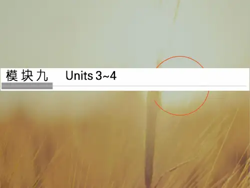 2018版高考英语译林通用大一轮复习课件 第一部分 模块九 Units 3~4 精品
