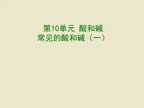 人教版九年级化学下册课件：常见的酸和碱(一)课件