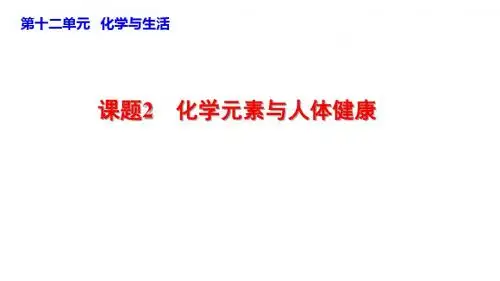 九年级化学第12单元化学与生活12.2 化学元素与人体健康