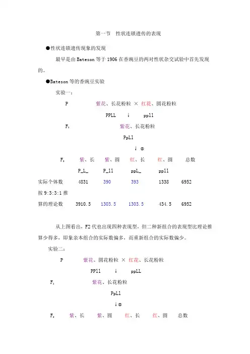 第四章 连锁遗传规律
