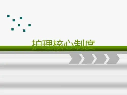 护理核心制度